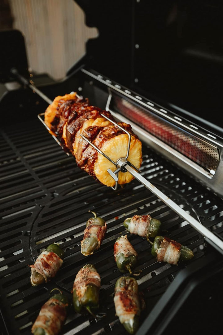 Enders® Grillspiess Pro, aus Edelstahl, werkzeuglose Montage, Belastung bis zu 10kg, laufruhiger Ele