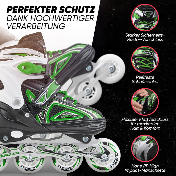 Apollo Super Blades, grössenverstellbare Inline Skates für Damen und Kinder, Inliner für Erwachsene,