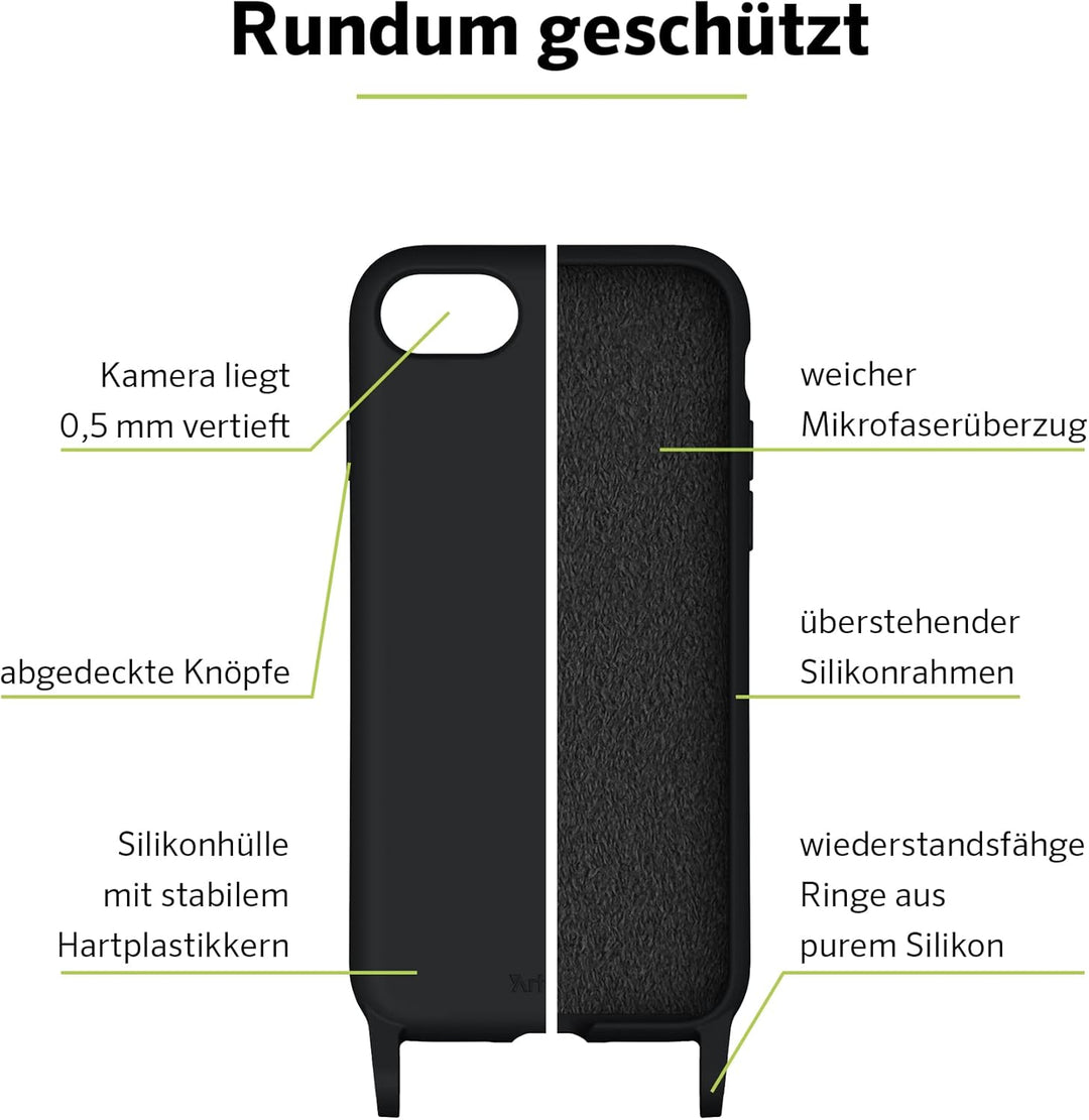 Artwizz HangOn Case kompatibel für iPhone SE (2022/2020) / 8/7 - Elastische Schutzhülle aus Silikon