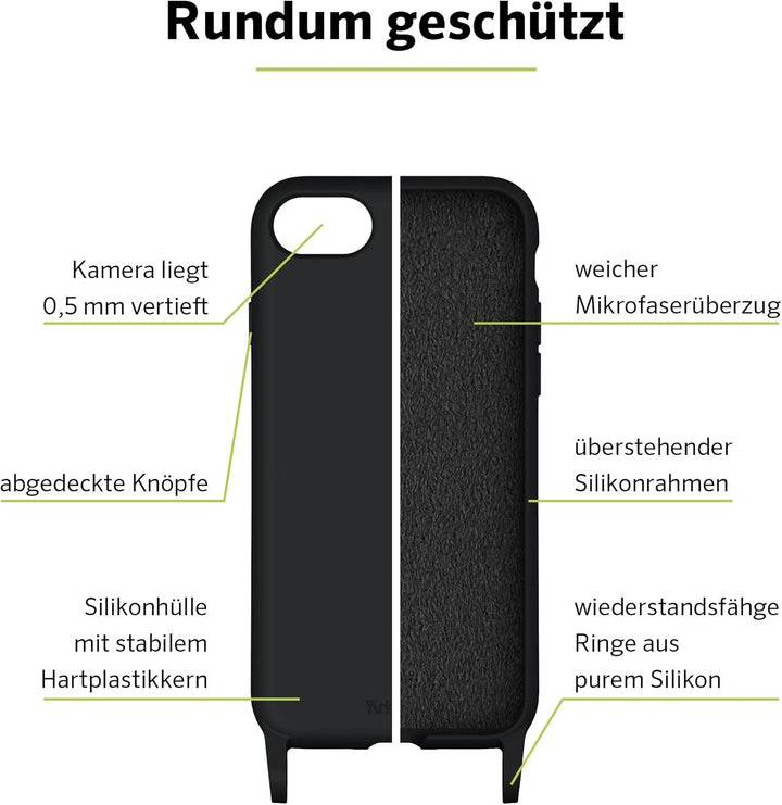 Artwizz HangOn Case kompatibel für iPhone SE (2022/2020) / 8/7 - Elastische Schutzhülle aus Silikon