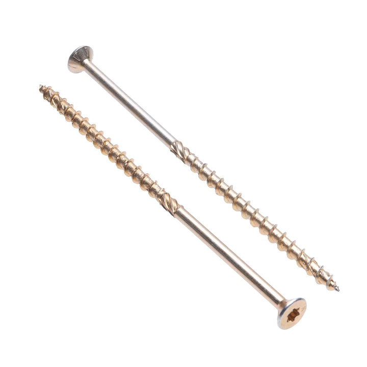 Holzschrauben Flachkopf von Keple 8mm x 120 mm- Selbstschneidende Torx-Schrauben für Holz & Bahnschw