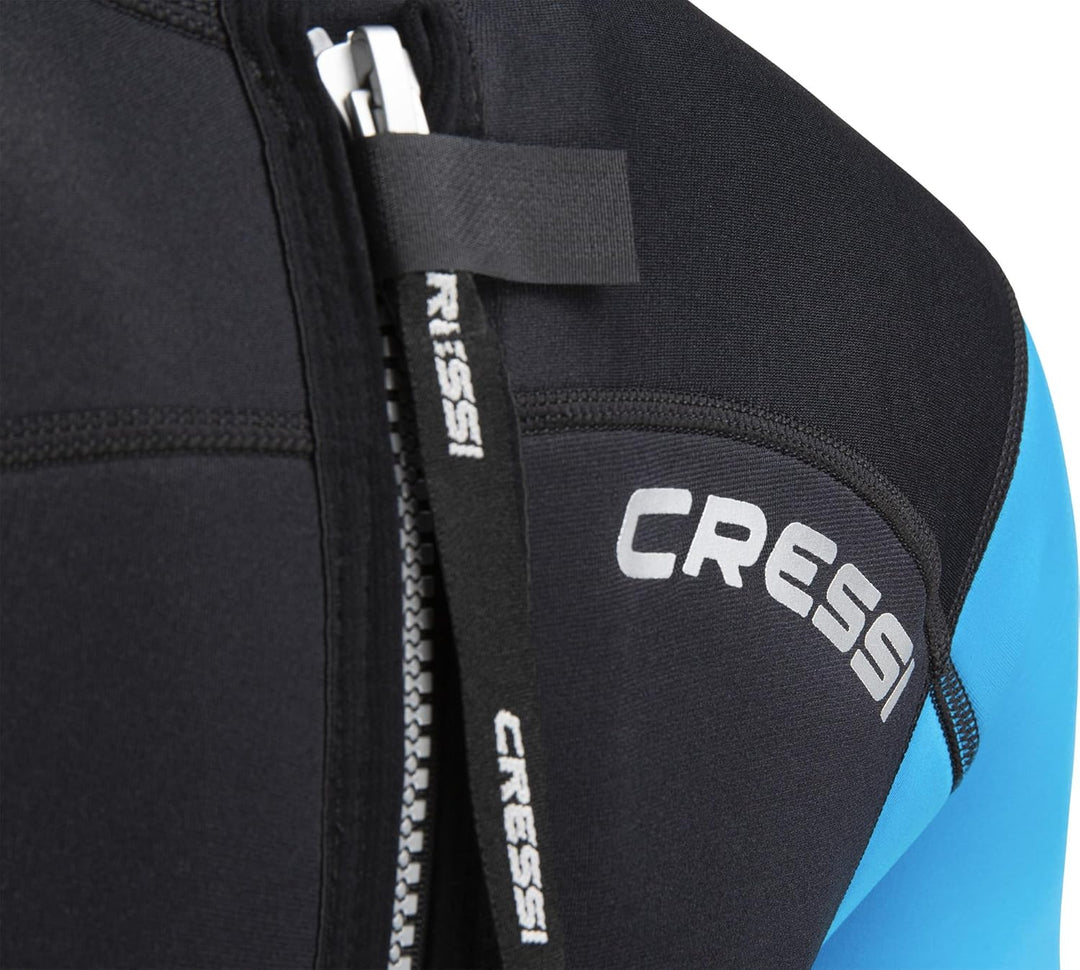 Cressi Med X Lady Shorty 2.5mm - Damen Neopren Shorty Neoprenanzug 2.5 mm L/4 Schwarz/Hellblau/Silbe