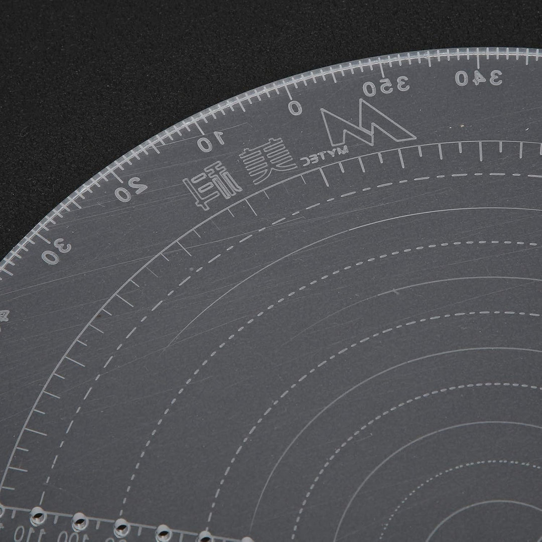 Round Center Finder Compass, 12-Zoll-Kreislehre Holzbearbeitung Drehzentrierlineal Klare Zeichenkrei