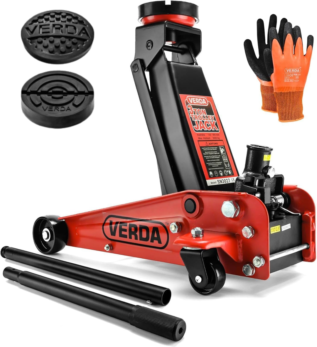 Wagenheber 3T+ 2X Gummi Rangierwagenheber Heber Ständer Unterstellbock Modellwahl (Wagenheber 3T), W
