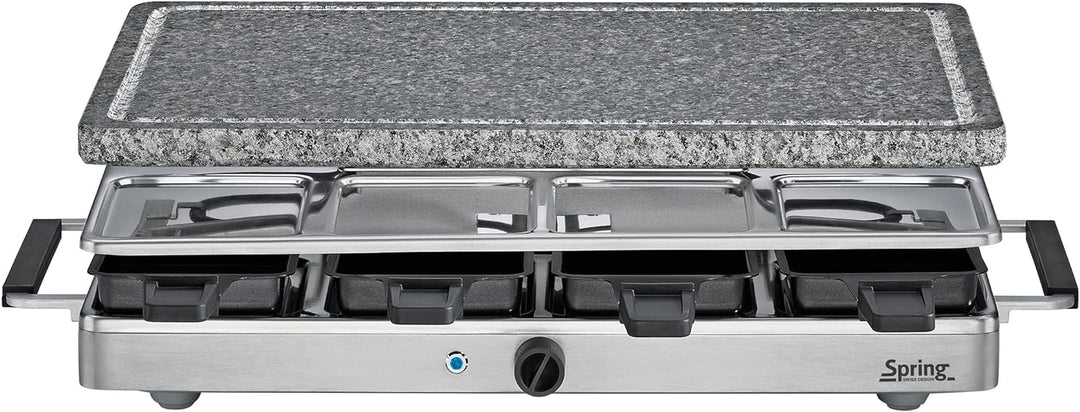 Spring Raclette mit Alugrillplatte-KP3267410001 Raclette mit Granitstein Grau one