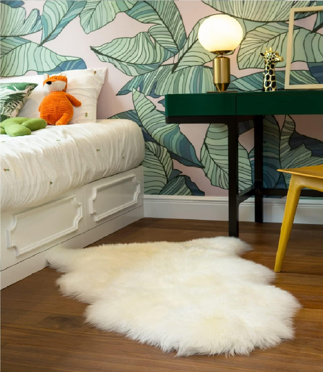 WOLTU Fellteppiche Schaffell, Kunstfell Lammfellimitat Teppich flauschig, Longhair Fell Optik, Dekof