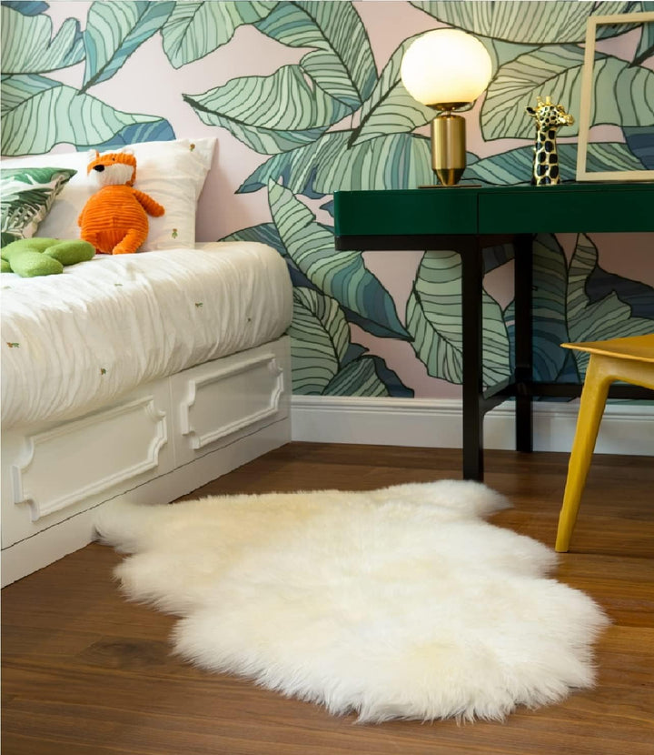 WOLTU Fellteppiche Schaffell, Kunstfell Lammfellimitat Teppich flauschig, Longhair Fell Optik, Dekof