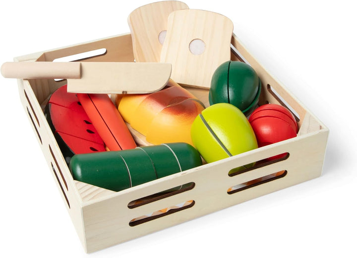 Melissa & Doug Schneiden von Essen aus Holz | Fantasiespiel | Essensspiel | 3+ | Geschenk für Jungen