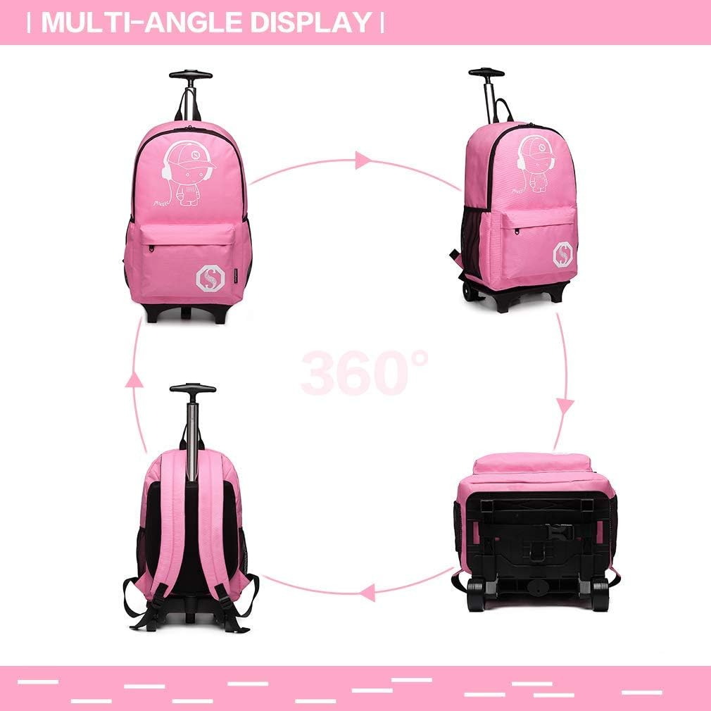 KONO Kinderrucksack Rucksack Backpack Schulrucksack Gepäck Koffer Kabine Rädern Trolley Reise Rädern
