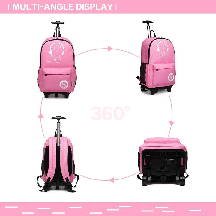 KONO Kinderrucksack Rucksack Backpack Schulrucksack Gepäck Koffer Kabine Rädern Trolley Reise Rädern