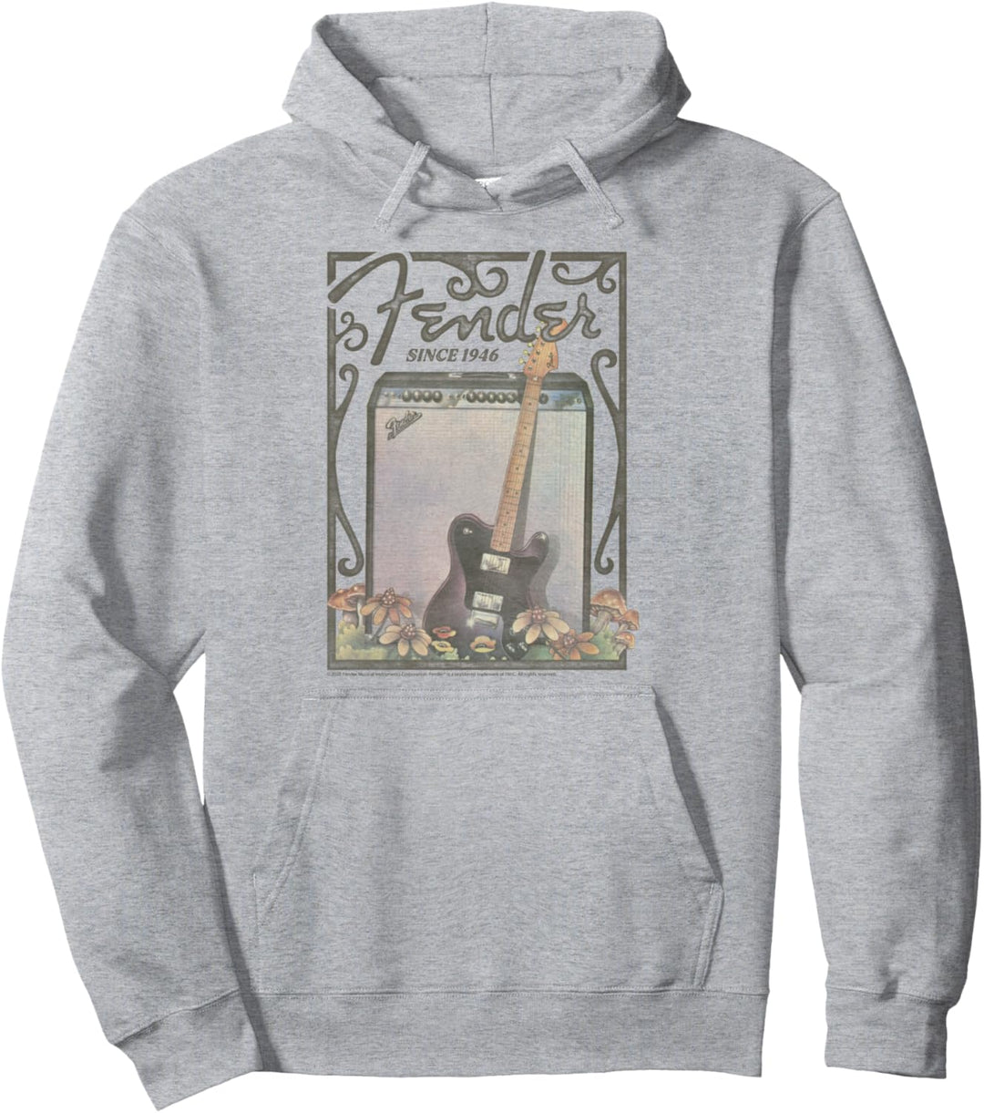 Fender Since 1946 Floral Poster Pullover Hoodie