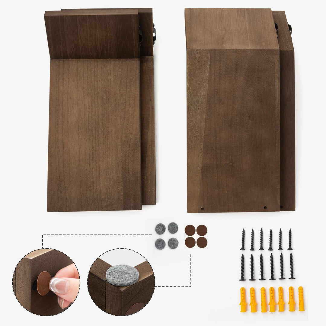 Mazjoaru Bücherregal Wandregal Holz 2er Set Wildgans-förmiges Design Schweberegale Modern V-Form Wan