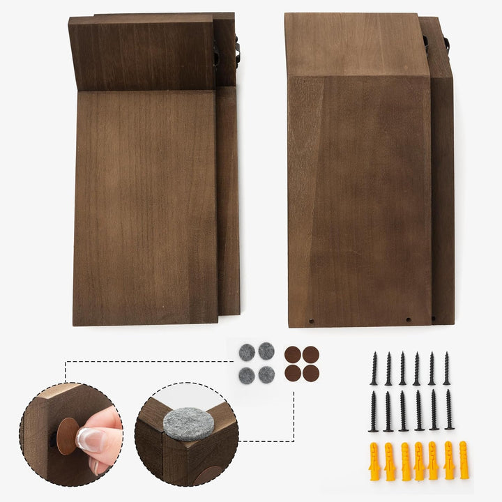 Mazjoaru Bücherregal Wandregal Holz 2er Set Wildgans-förmiges Design Schweberegale Modern V-Form Wan