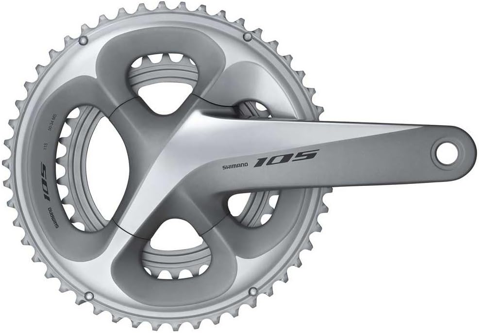 Shimano Unisex – Erwachsene 105 Kettenradgarnitur, Silber, Einheitsgrösse