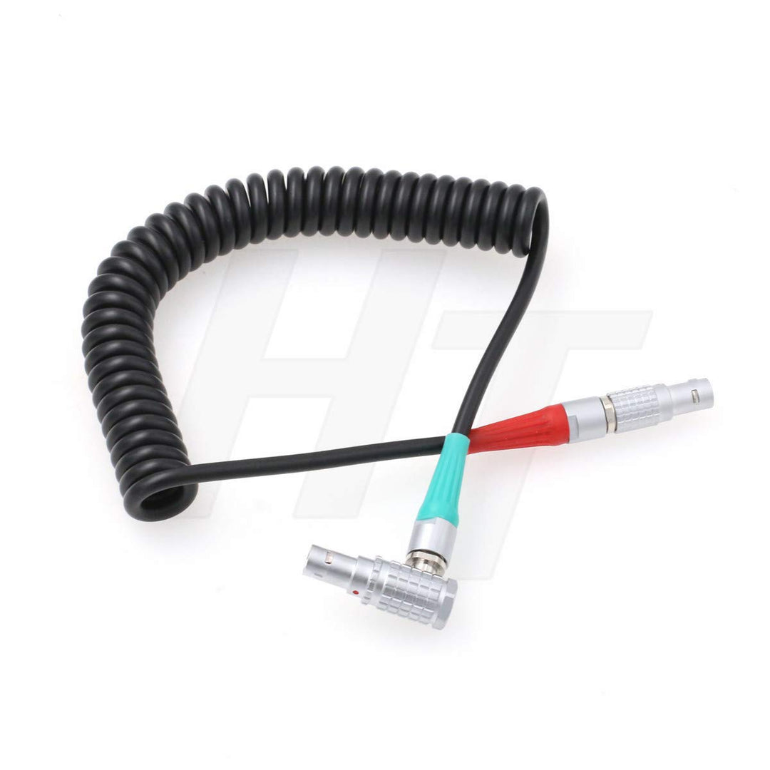 HangTon Spiralkabel für ARRI Alexa Kamera, gerade, 5-polig auf rechtwinklig, 5-polig