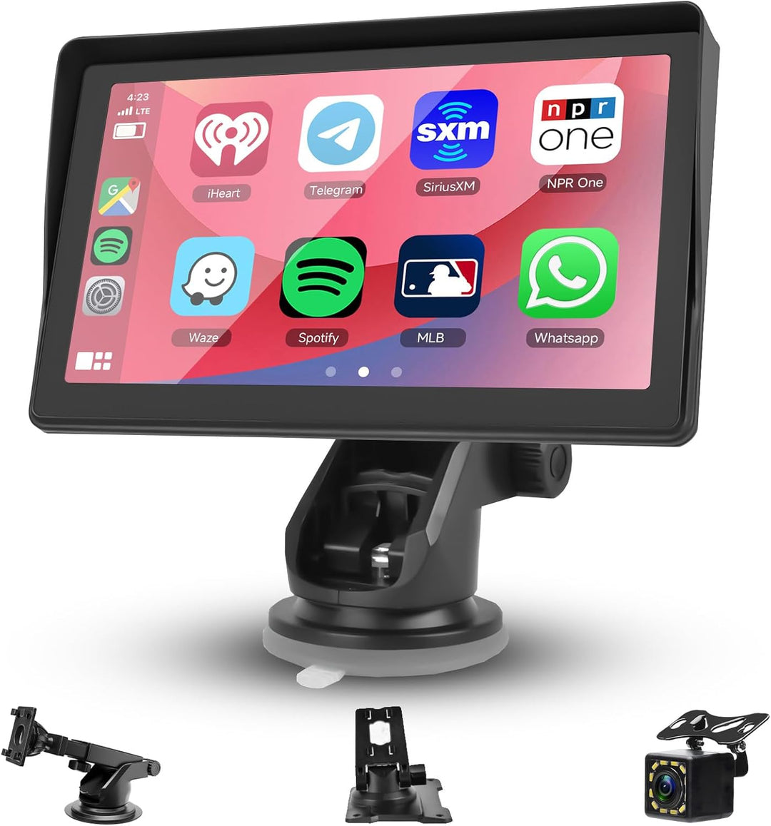 Display Kabelloses Apple Carplay & Wireless Android Auto, Bildschirm 7 Zoll HD Touchscreen Tragbarer