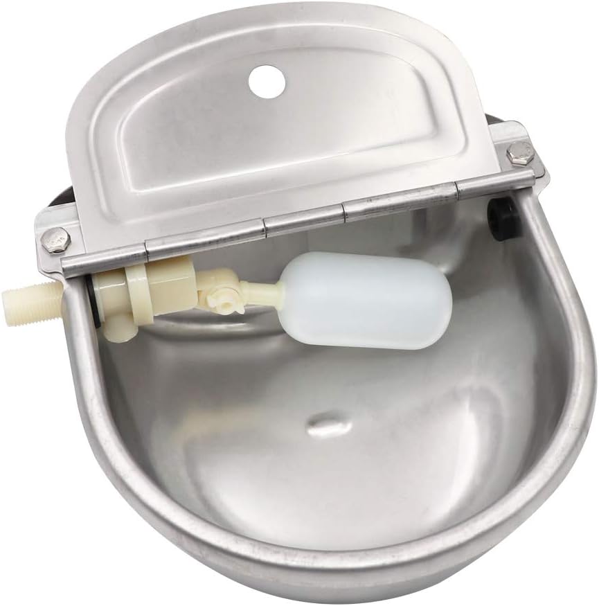 MUALROUS Tränkebecken für Rinder Automatische Waterer Bowl Edelstahl Rindertränke Wassertränke Pferd