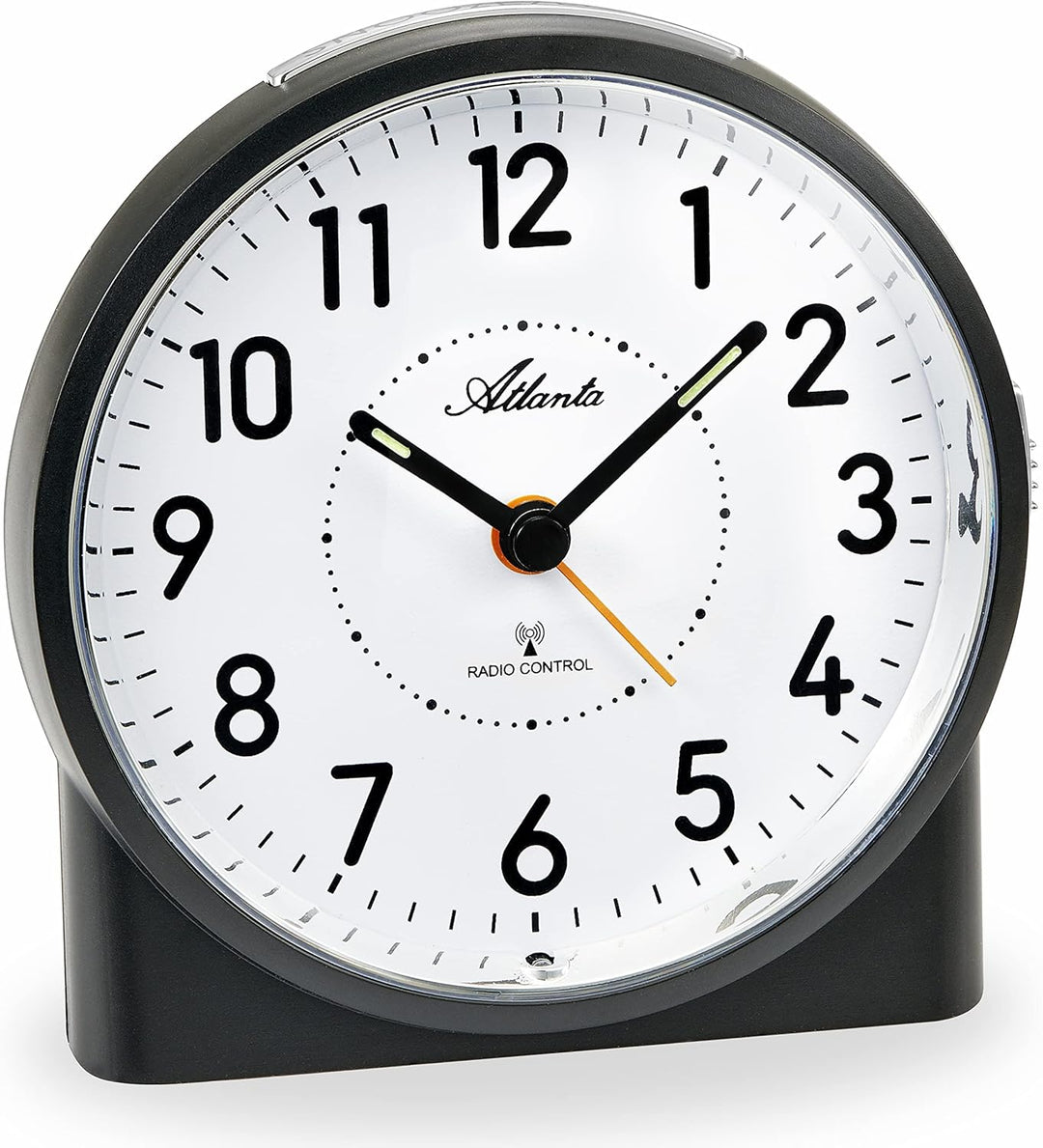 Atlanta Grosser Funkwecker Analog Licht Snooze Crescendo Zahlen - 1843/7 (Schwarz), Schwarz