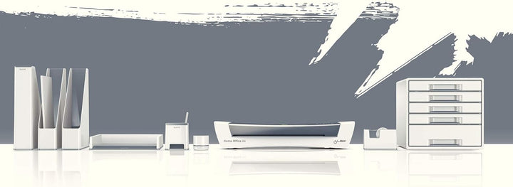 Leitz Stifteschale mit Qi-Induktionsladegerät, Zum kabellosen Laden von Smartphone, Weiss/Grau, Duo