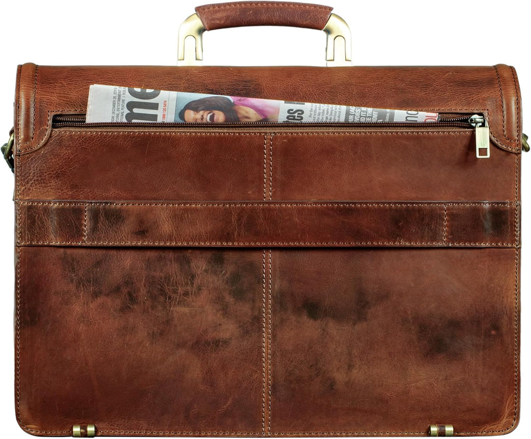 STILORD 'Lazarus' Aktentasche Leder Gross Herren Damen Businesstasche 15,6 Zoll Laptoptasche Umhänge