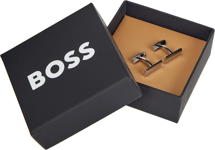BOSS Herren Ronnie Manschettenknöpfe, Silver40, ONESI