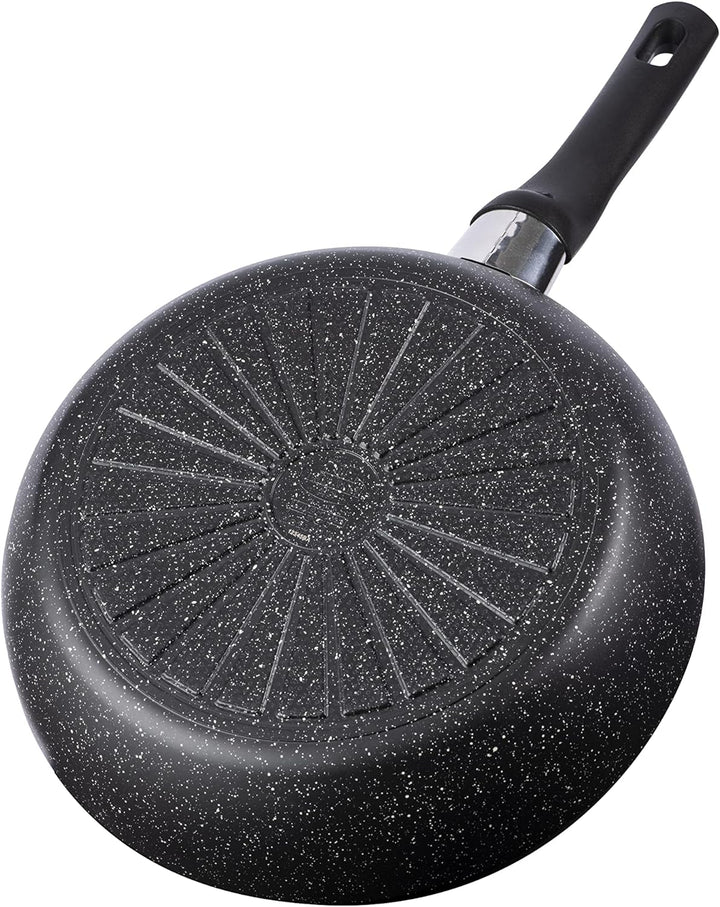 BALLARINI Vipiteno Schmorpfanne hoher Rand, Schmortopf Antihaftbeschichtet mit Deckel, Aluminium, ru