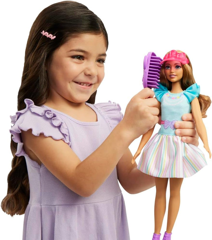 Barbie-Puppe, Meine erste Barbie mit braunem Haar, Barbie-Accessoires, Schuhe, Bürste und mehr, Soft