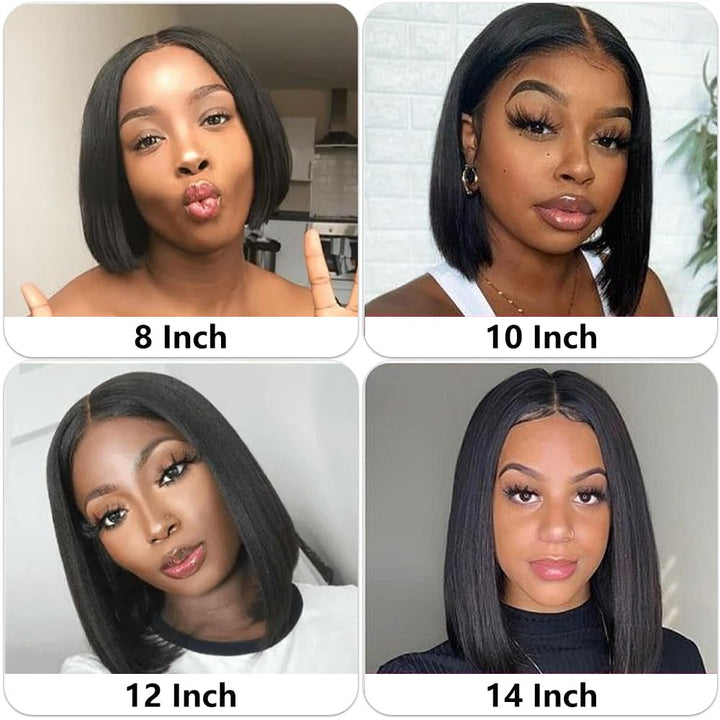 13x4 Lace Frontal Perücke Natürliche Frau Brasilianische Straight Lace Wig 8 Zoll Jungfräuliches Men