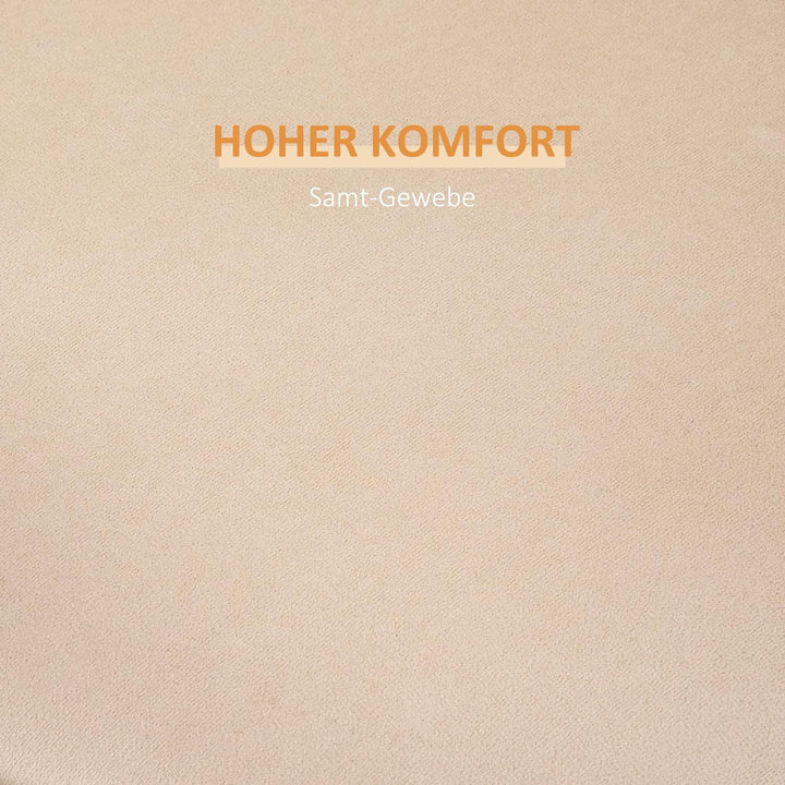 HOMCOM 2-in-1 Ottomane Sitzhocker Runde Polsterhocker Fussbank inklusive Stauraum, abnehmbaren Decke