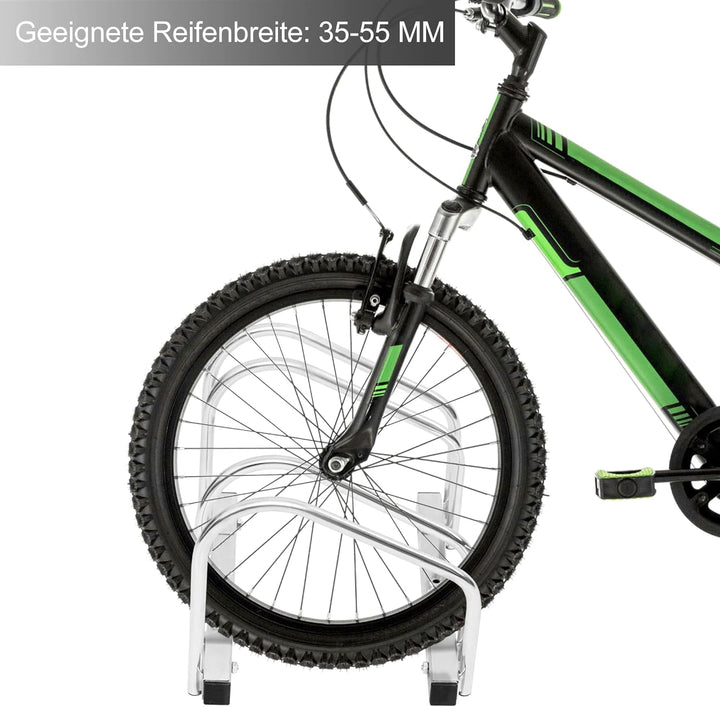 WOLTU Fahrradständer 2 Fahrräder Ständer Mehrfachständer Mehrfach-Fahrradständer für 2 Fahrräder FZ1