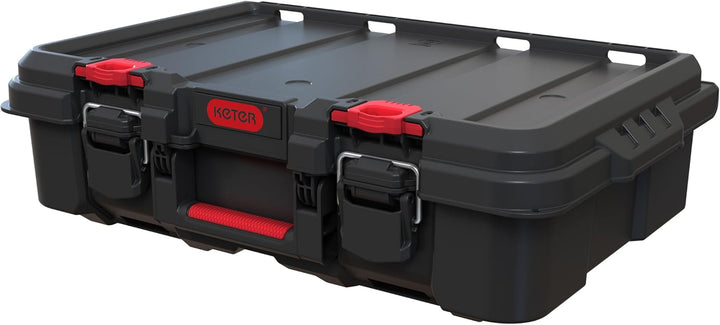 Keter Stack & Roll 253382 Aufbewahrungskoffer für Elektrowerkzeug, robust Aufbewahrungsbox für Elekt