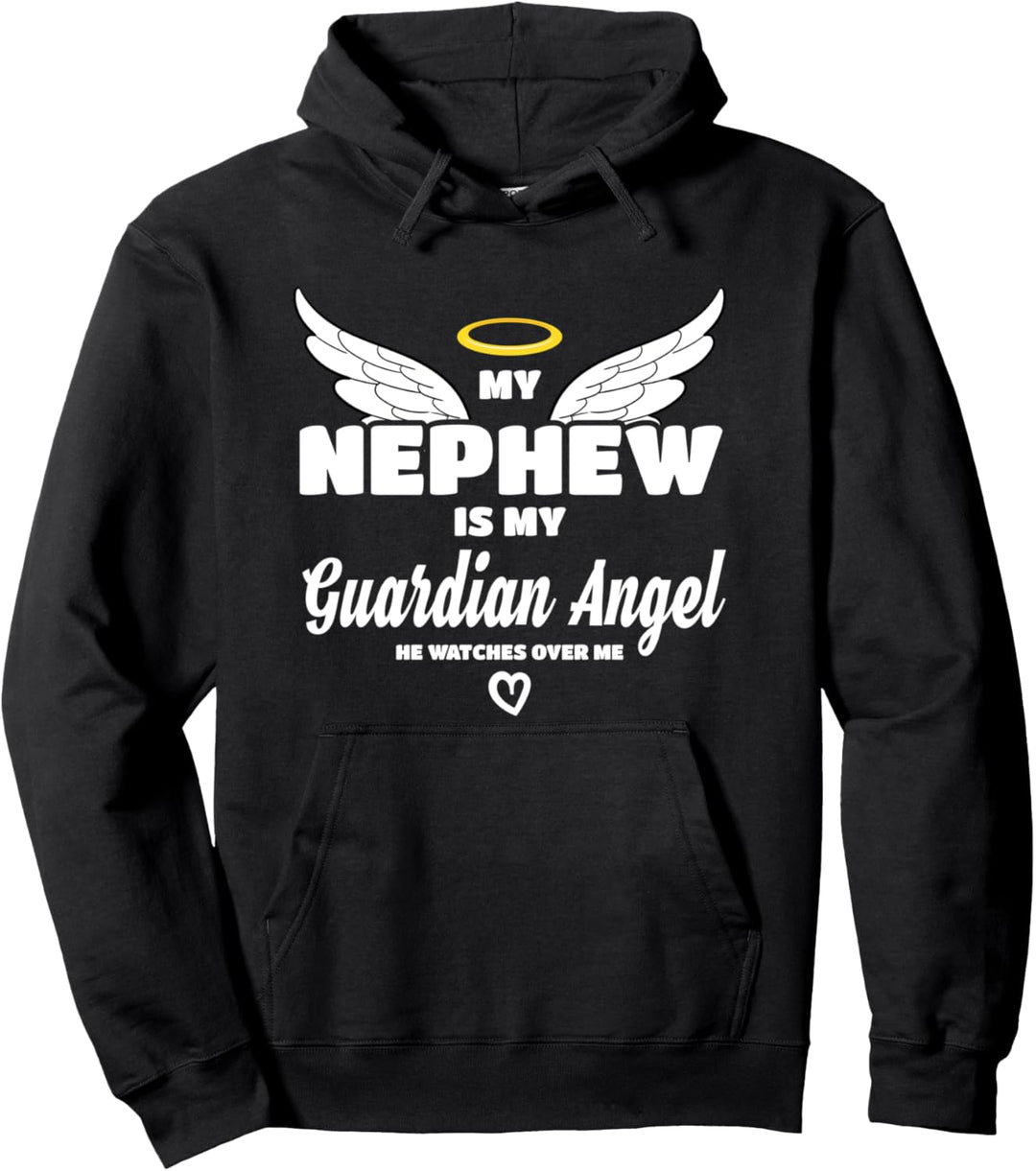 My Nephew Is My Guardian Angel He Watches Over Me In Memory Pullover Hoodie