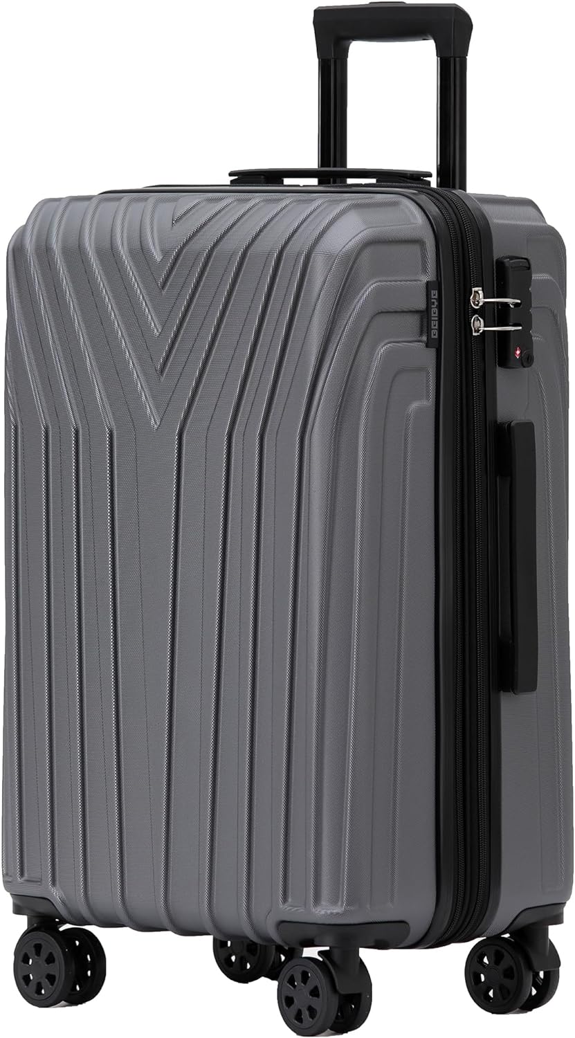 BEIBYE Kofferset Rollkoffer Koffer Hartschale,TSA Schloss, Zwillingsrollen, Erweiterung (Businessgre