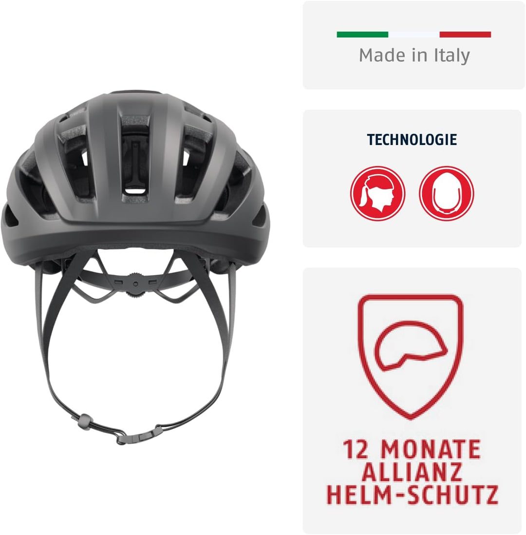 ABUS Rennradhelm PowerDome MIPS - leichter Fahrradhelm mit cleverem Belüftungssystem und Aufprallsch