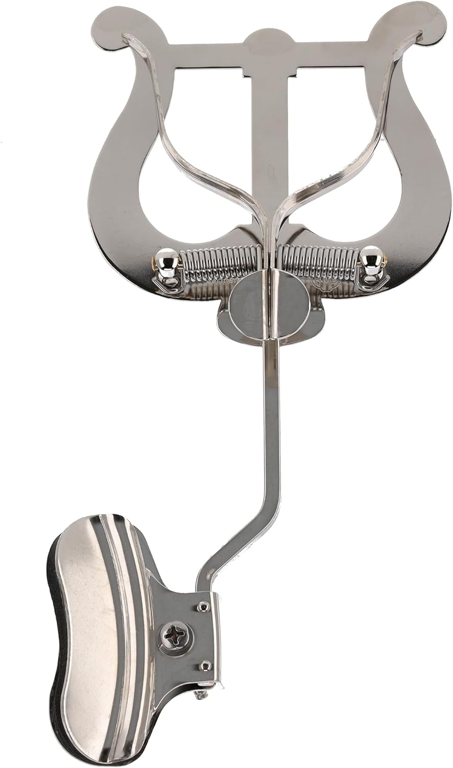 Gewa 730595 Marschnotenhalter Posaune grosse Lyra, vernickelt, Becherbefestigung Posaune 2 Drücker V