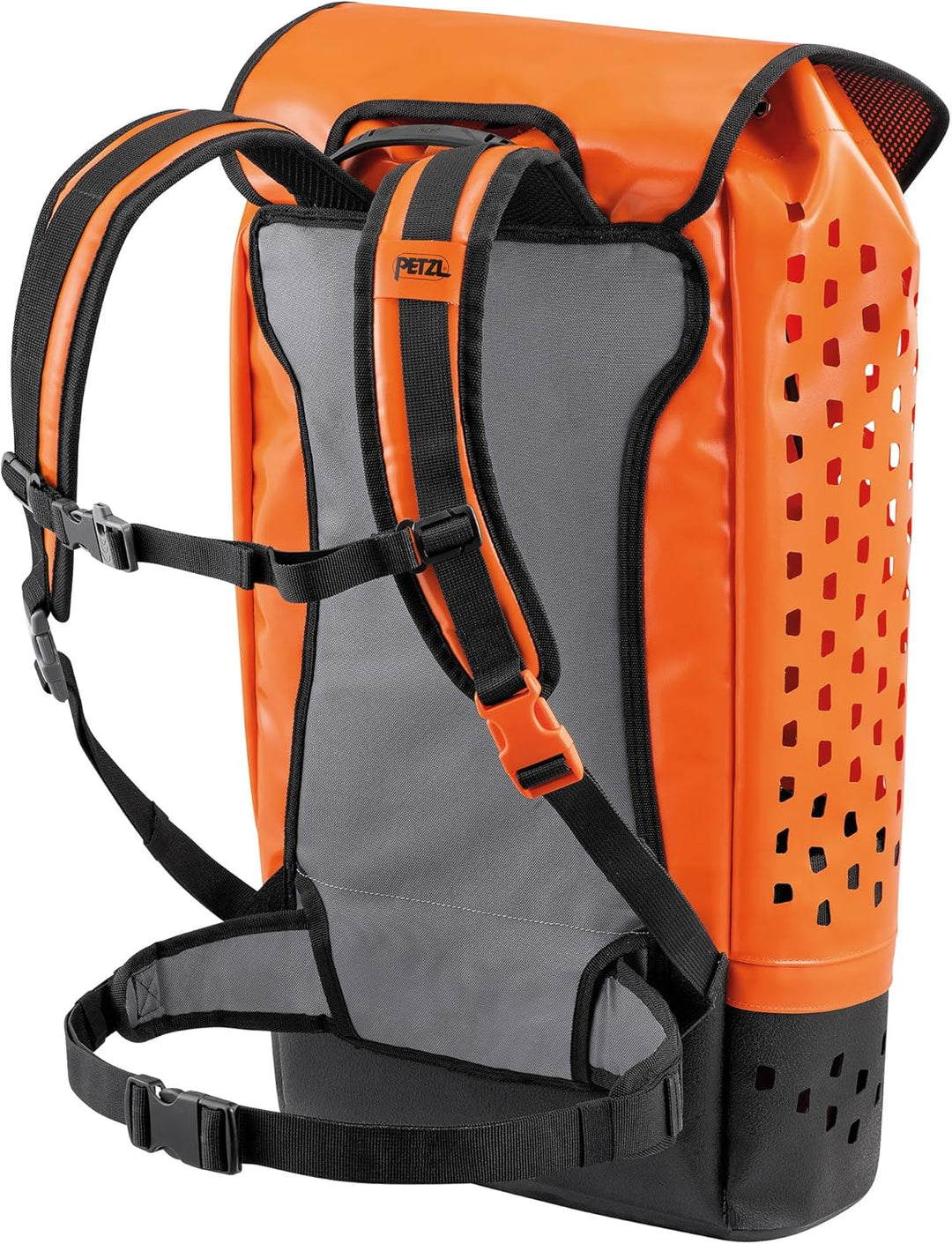 PETZL Unisex – Erwachsene ALCANADRE Guide 45 Tasche, Orange/Schwarz, 45 L