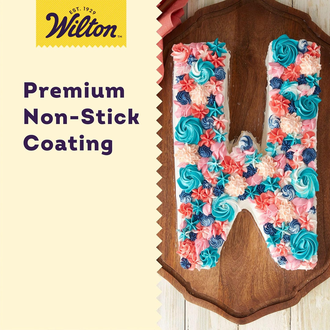 Wilton Countless Celebrations Zahlen- und Buchstaben- Kuchenform, antihaftbeschichtet, 36.5 x 22.5 x