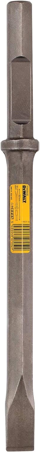 Dewalt Sechskant-Meissel (28 mm-Sechskant Flachmeissel, 32 mm Breite, Gesamtlänge 521 mm für den Ein