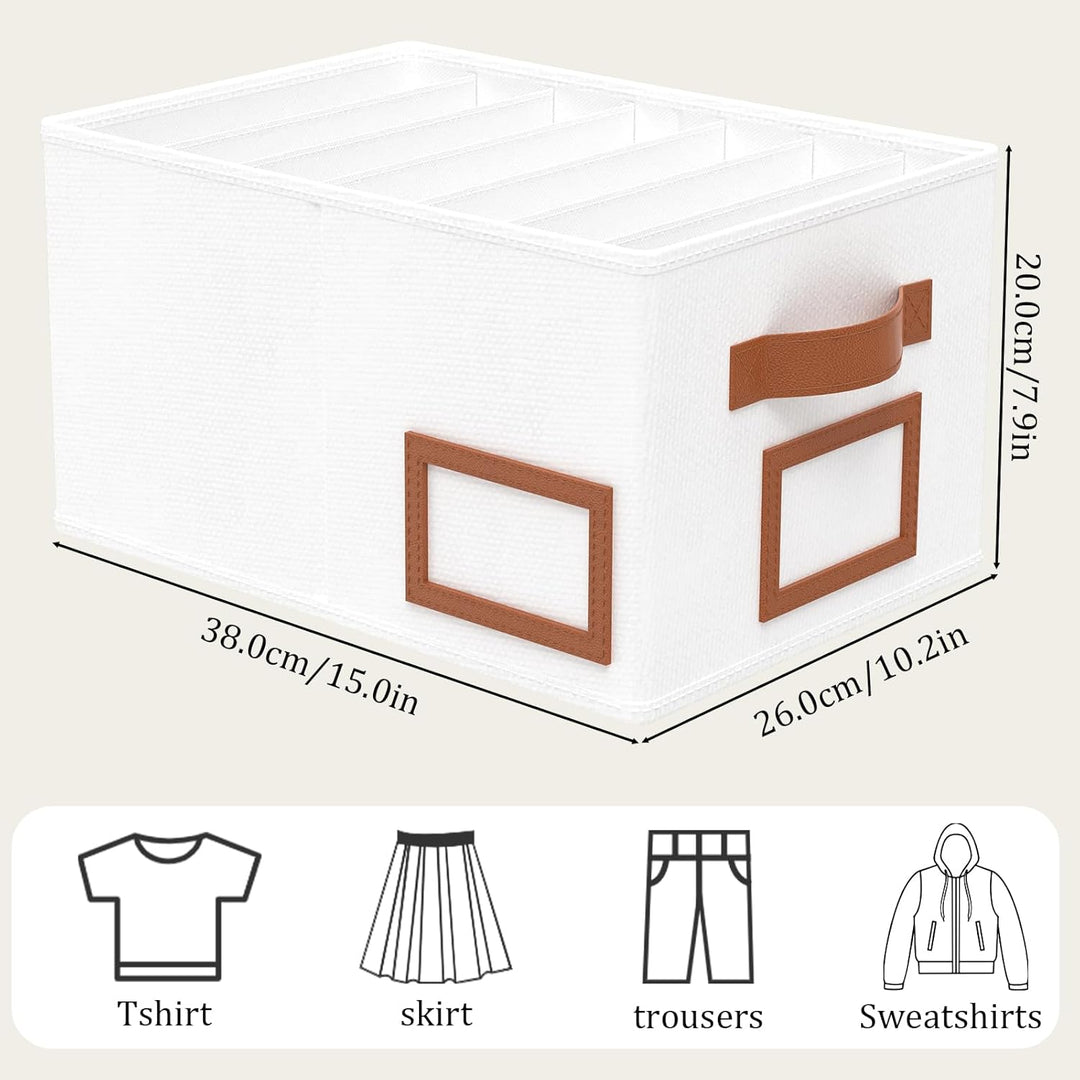 OUTBROS Faltbare Aufbewahrungsbox Schubladen-Organizer, 3 Stück Jeans Schrank Organizer Stoff Kleide