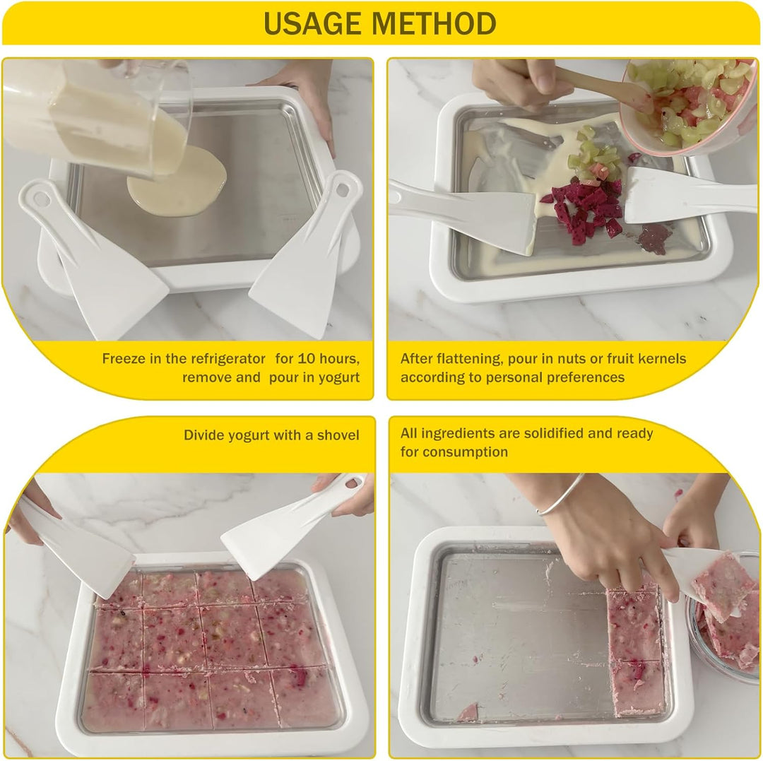 DBREAKS Eiscreme Roller Maker Pan, Eisplatte, Ice Cream Rolls Maker, Ice Rolls Maschine, Hausgemacht