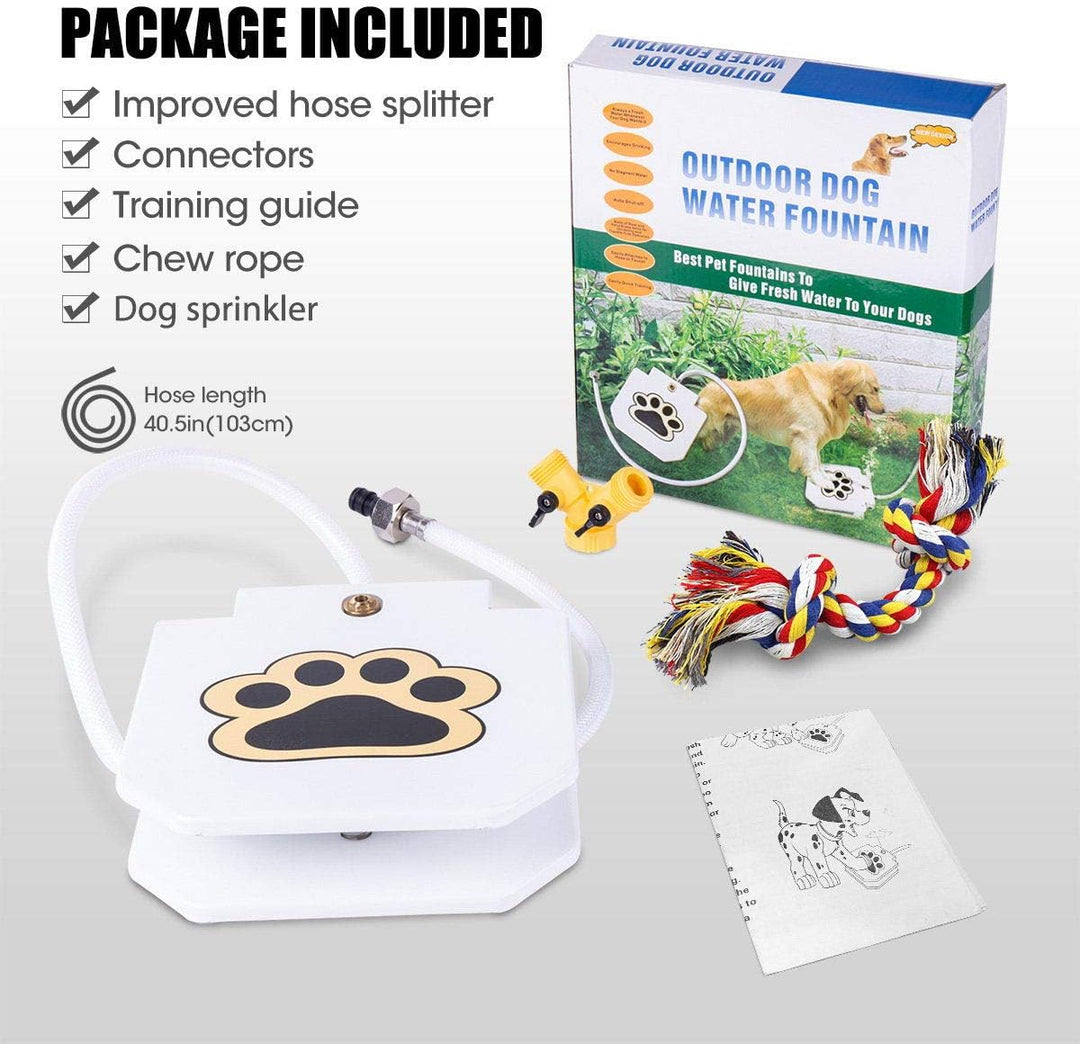 BACOENG Trinkbrunnen fĂŒr Hund und Haustier, leicht aktivierbarer Hunde-Wasserspender, Spielzeug mit