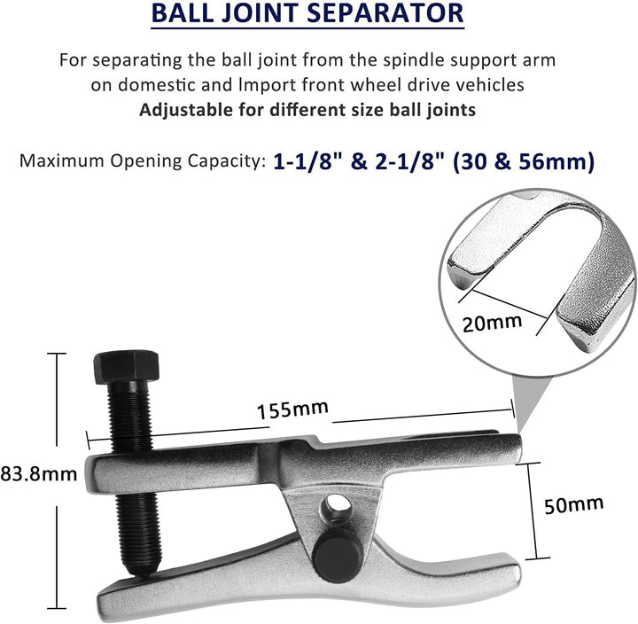 CCLIFE Spurstangenkopf Ausdrücker 20mm Kugelgelenkabzieher Traggelenk Abzieher Traggelenk Werkzeug u