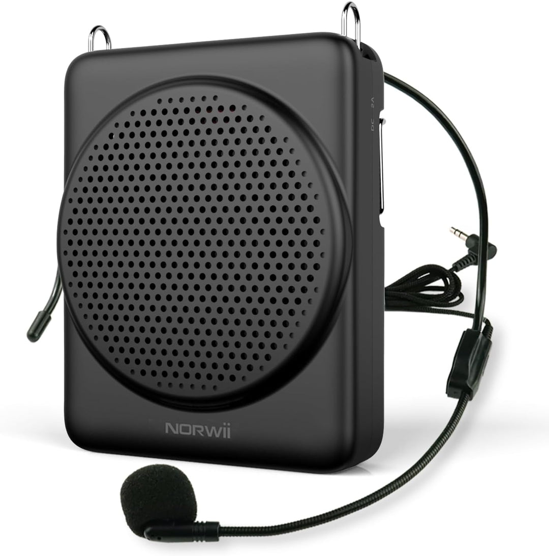 NORWII Mini-Sprachverstärker Mikrofon Headset, 3 Stunden Schnellladung und bis zu 30 Stunden Wiederg