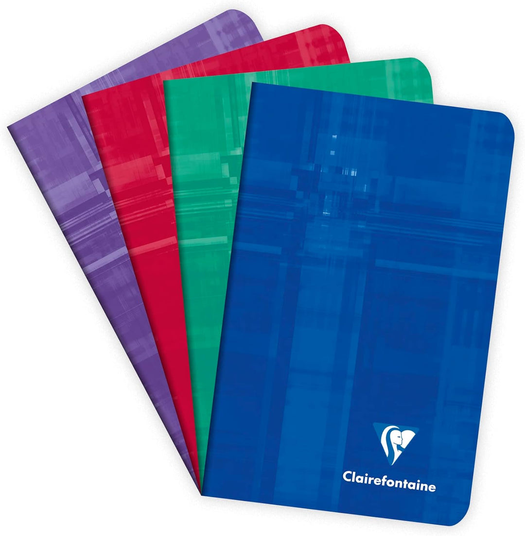 Clairefontaine 3586C - Packung mit 20 Heften, 7,5 x 12 cm, liniert, 90 g, 24 Blatt, farbig sortiert,