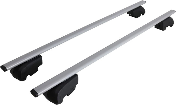 Dachträger Gepäckträger kompatibel mit Kia Niro 2022-2023 Grundträger TÜV ABE Alu Silber, Silber
