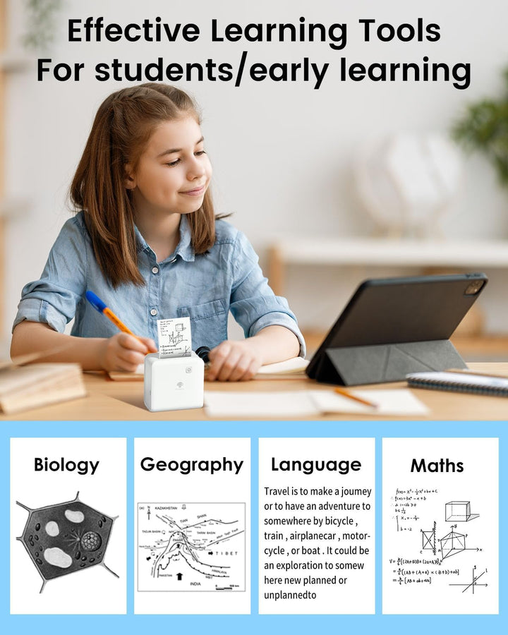 Phomemo M02 Pro 300 DPI Taschendrucker Mini Thermo Fotodrucker für Handy, Sticker Drucker, Kompatibe