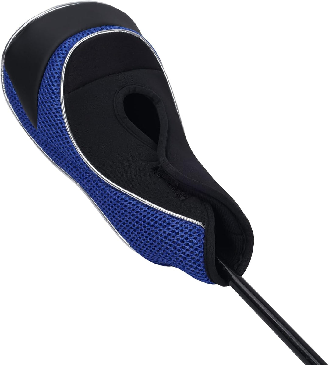 Andux Golf Schlägerkopfhüllen Holzkopfhüllen 460CC Driver Haken & Schlaufe 3 Stück Schwarz/Blau, Sch