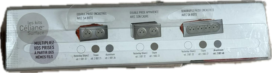 Legrand Céliane Komplettset 4 Steckdosen, zweipolig, mit Erdung, verdrahtet, Silber, 200148 3680 wat