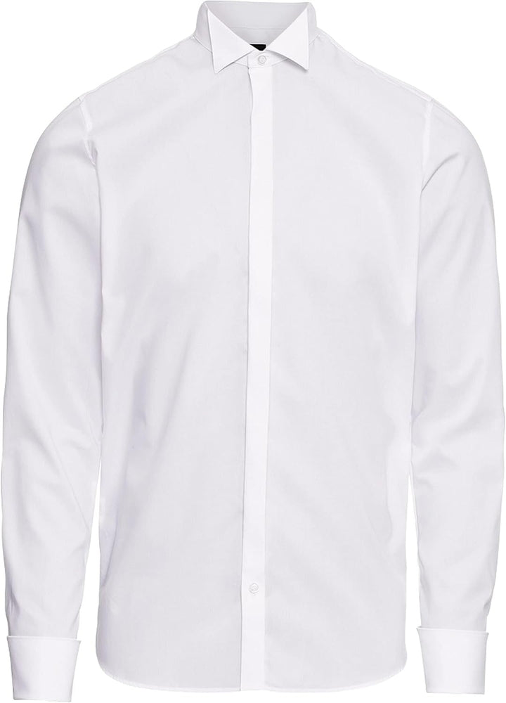 OLYMP Level Five Body fit Gala Hemd Langarm Stretch weiss 42 Weiss, 42 Weiss