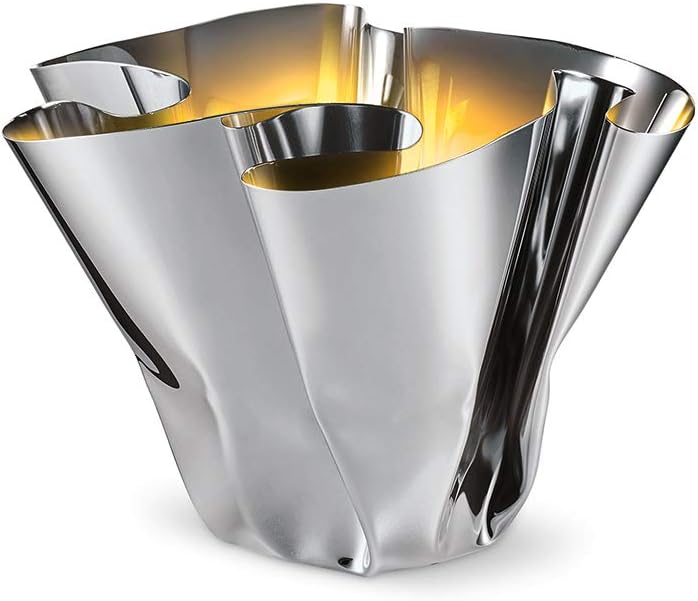 Philippi - Margeaux Vase oder Windlicht - handgefaltetes Unikat aus Edelstahl - Teelicht oder Vase.